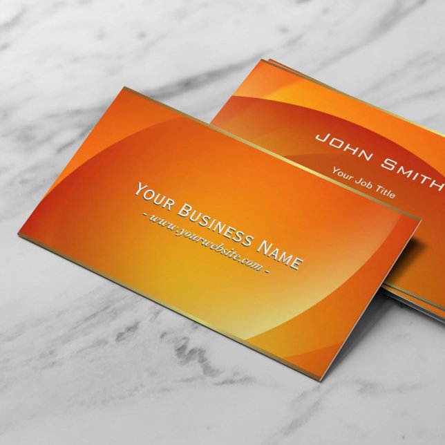 Tarjeta de presentación Deluxe Resumen Naranja de  (Subido por el creador)