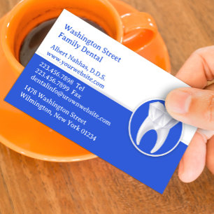 Tarjeta de presentación dental con cita