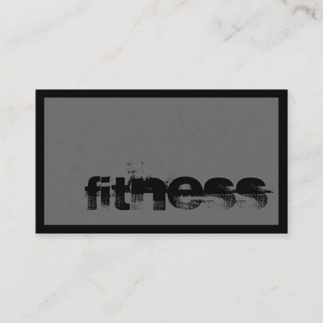 Tarjeta de presentación deportiva Gray Fitness de  (Anverso)