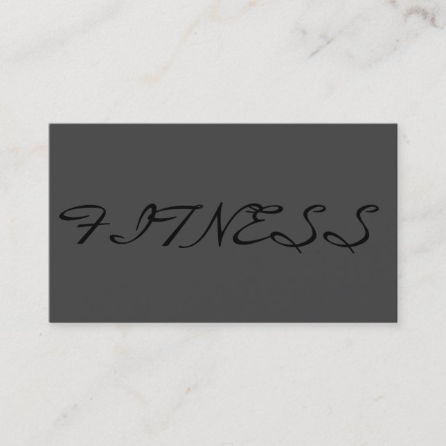 Tarjeta de presentación deportiva Gray Fitness de  (Anverso)