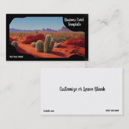 Tarjeta de presentación Desert Landscape Sunset