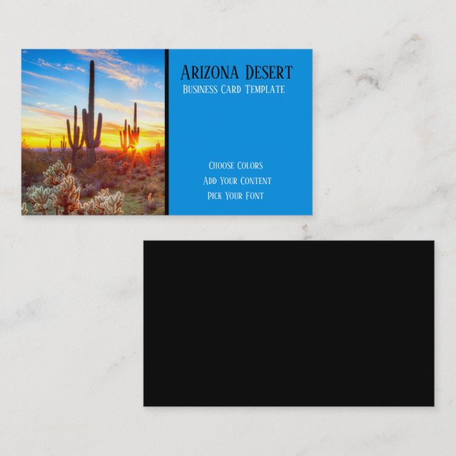 Tarjeta de presentación Desert Sunset Southwestern (Anverso / Reverso)