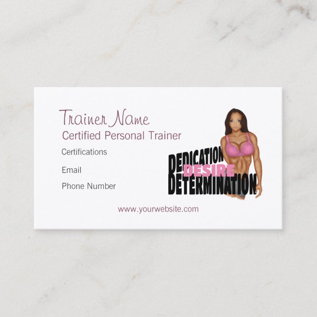 Tarjeta de presentación Desire Personal Fitness Tr (Anverso)