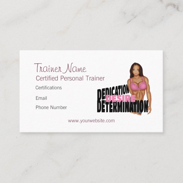 Tarjeta de presentación Desire Personal Fitness Tr (Anverso)