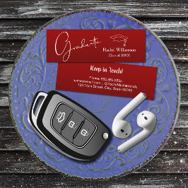 Tarjeta De Presentación Detalles de la clase de nombre de graduación Cardi