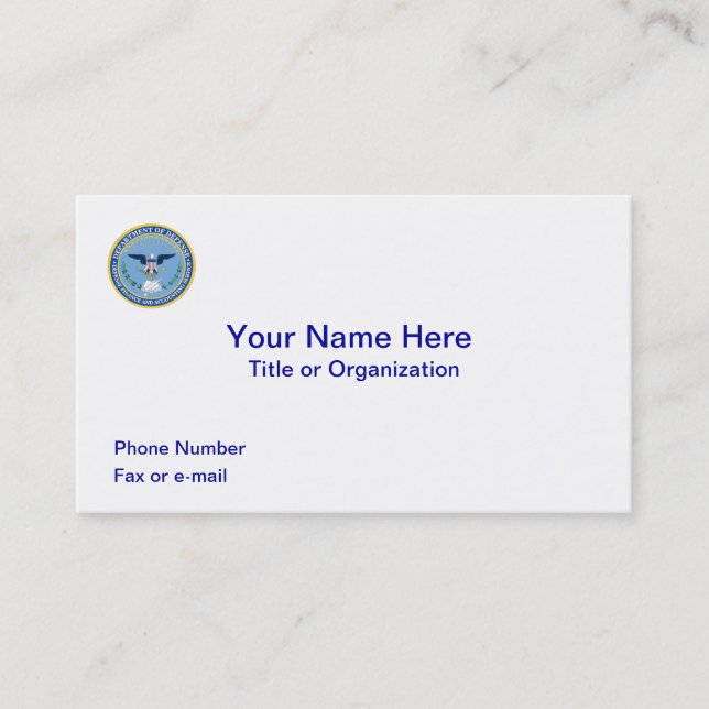 Tarjeta de presentación DFAS (Anverso)