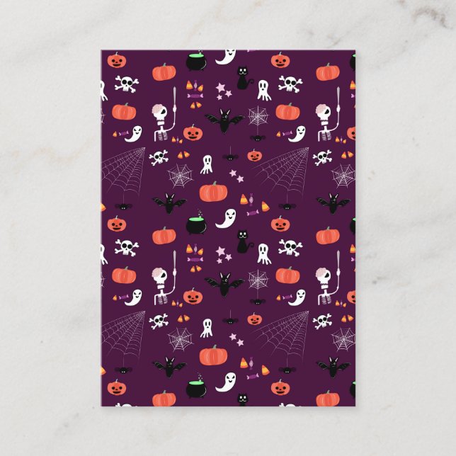 Tarjeta De Presentación Día de las Brujas (Anverso)