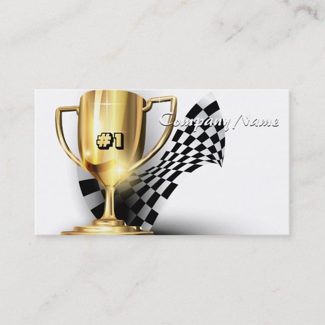 Tarjeta De Presentación Día del Padre del Trofeo de Oro NUmber One Dad (Anverso)