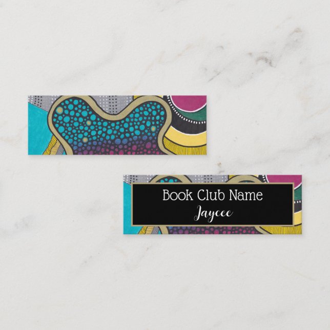 Tarjeta De Presentación Dibujos abstractos de doodle, formas fluidas, marc (Anverso / Reverso)