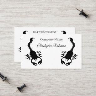 Tarjeta De Presentación Diseño de Escorpión Negro