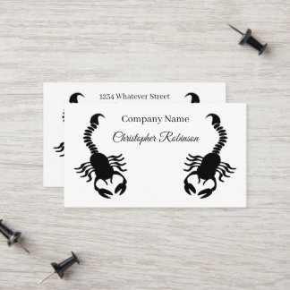 Tarjeta De Presentación Diseño de Escorpión Negro