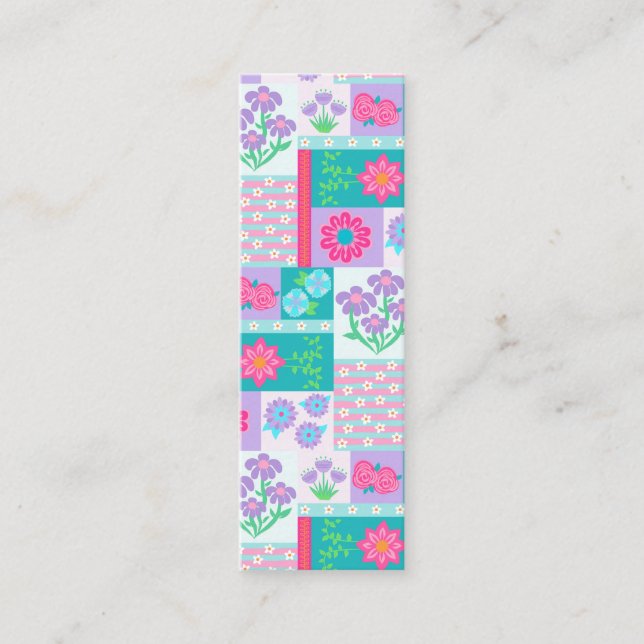Tarjeta De Presentación Diseño de flores vibrantes en flor (Anverso)