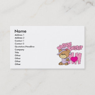 Tarjeta De Presentación diseño de oso de peluche de la mamá más dulce del 