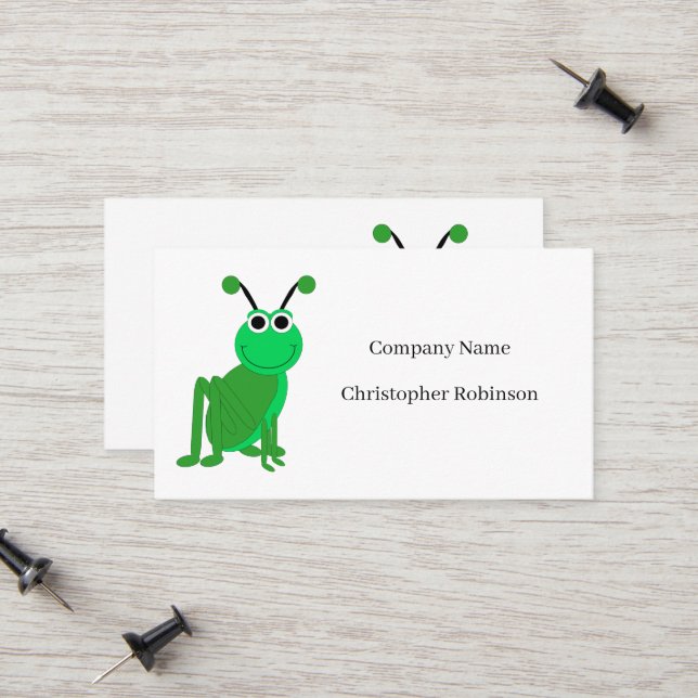 Tarjeta De Presentación Diseño de saltamontes (Anverso/Reverso In Situ)
