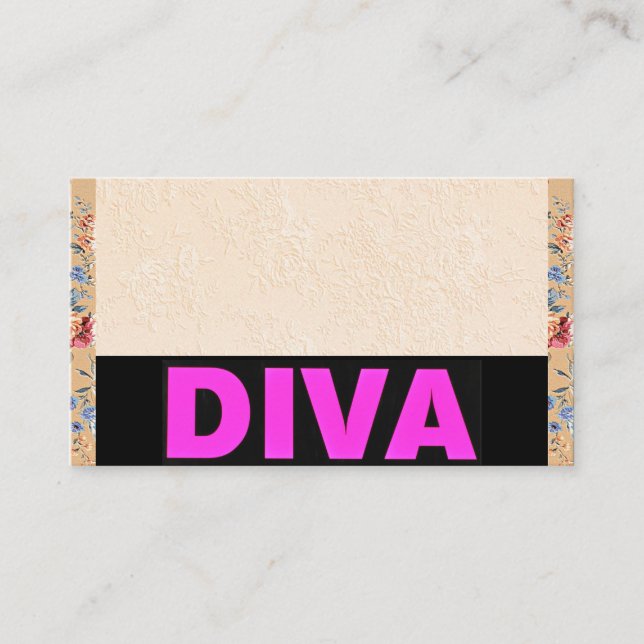 Tarjeta de presentación Diva (Anverso)