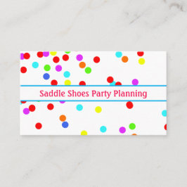 Tarjeta de presentación divertida y colorida Fiest