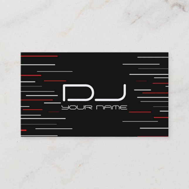Tarjeta de presentación DJ única (Anverso)