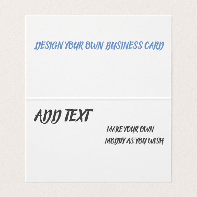 Tarjeta de presentación doblada horizontal Persona (Interior desplegado)