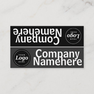 Tarjeta de presentación doble de escala de grises