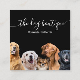 Tarjeta De Presentación Dog Boutique Business Card Black and White