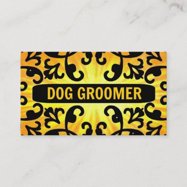 Tarjeta de presentación Dog Groomer Sunshine Damas (Anverso)