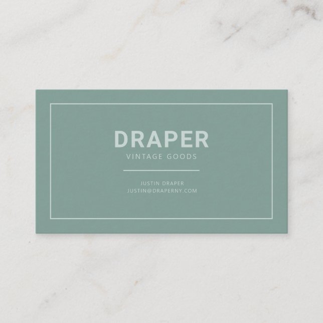 Tarjeta de presentación Draper (verde sabio) (Anverso)