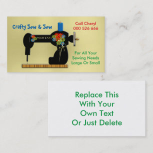 Tarjeta de presentación Dressmaker Reparadores de 