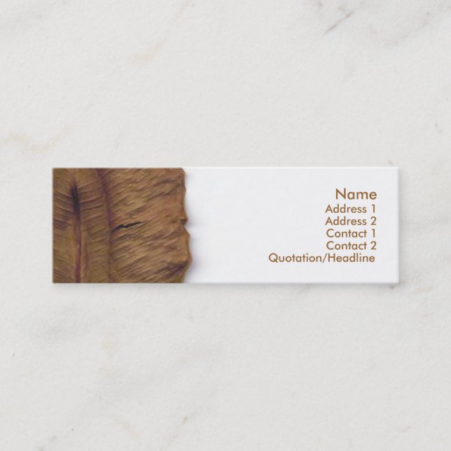 Tarjeta de presentación Dry Leaf (Anverso)