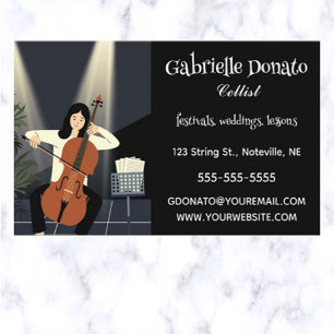 Tarjeta de presentación editable para músicos famo