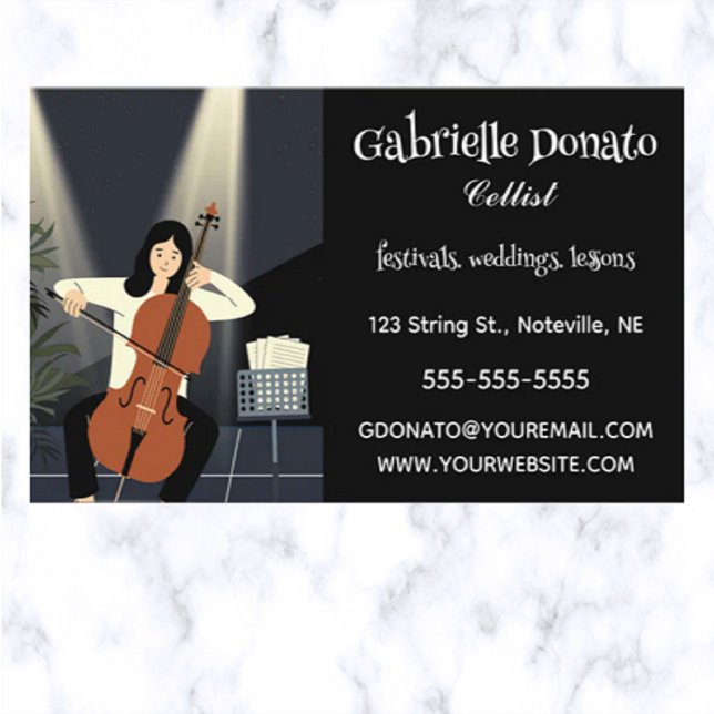 Tarjeta de presentación editable para músicos famo (Subido por el creador)