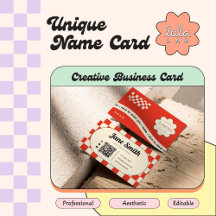 Tarjeta de presentación editable Ruby Red Groovy p