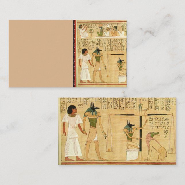 Tarjeta de presentación Egipto-Hieroglyphs (Anverso / Reverso)