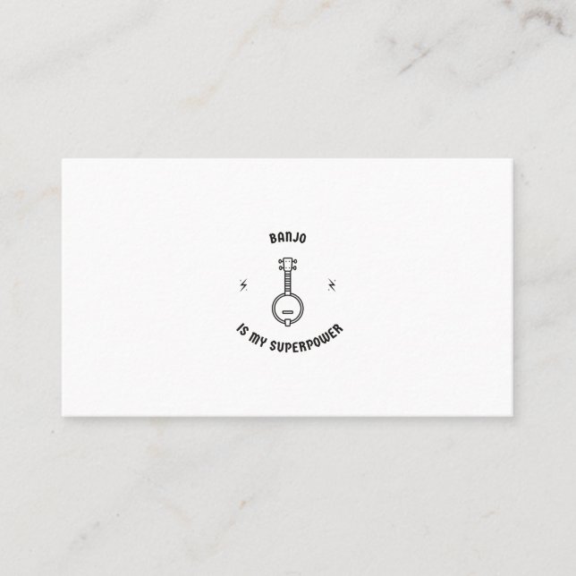 Tarjeta De Presentación El banjo es mi superpoder (Anverso)