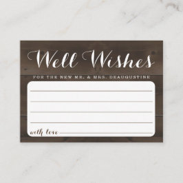 Tarjeta De Presentación El casarse bien desea para Sr. y la señora -