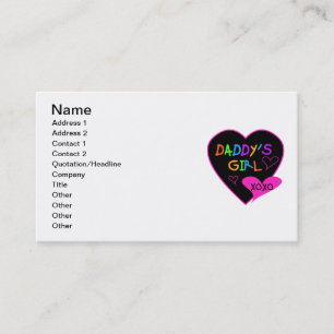 Tarjeta De Presentación El Chica de papá, Camisetas de T, tazas, almohadas
