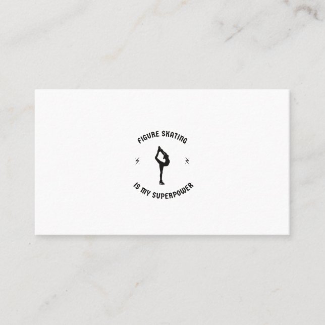 Tarjeta De Presentación El patinaje artístico es mi superpotencia (Anverso)