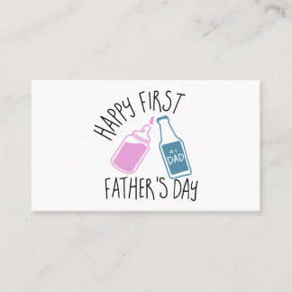 Tarjeta De Presentación el primer padre feliz es camisetas del papá del
