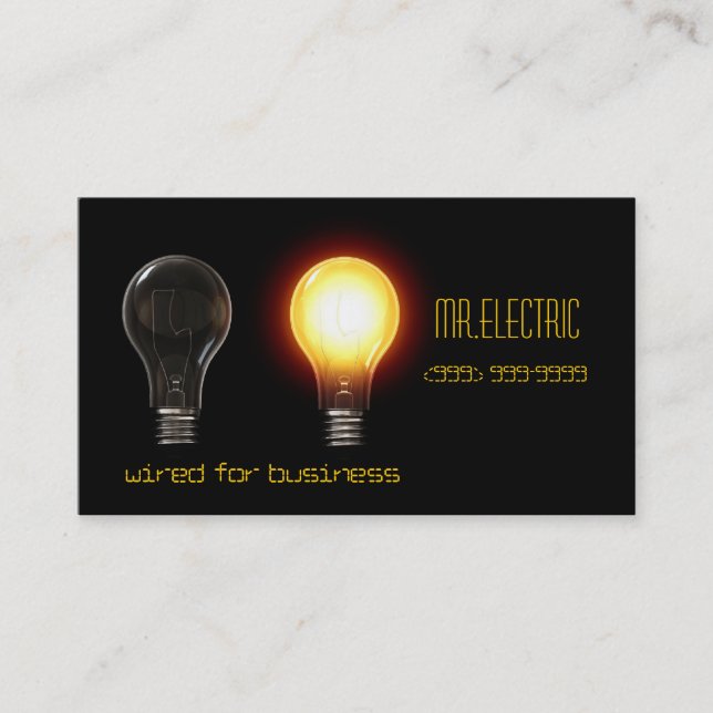 Tarjeta de presentación eléctrica, eléctrica (Anverso)