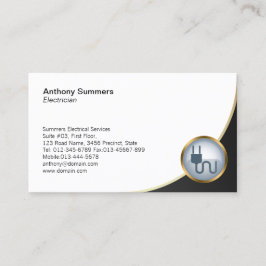 Tarjeta de presentación electrónica de icono de en