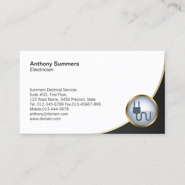 Tarjeta de presentación electrónica de icono de en (Anverso)