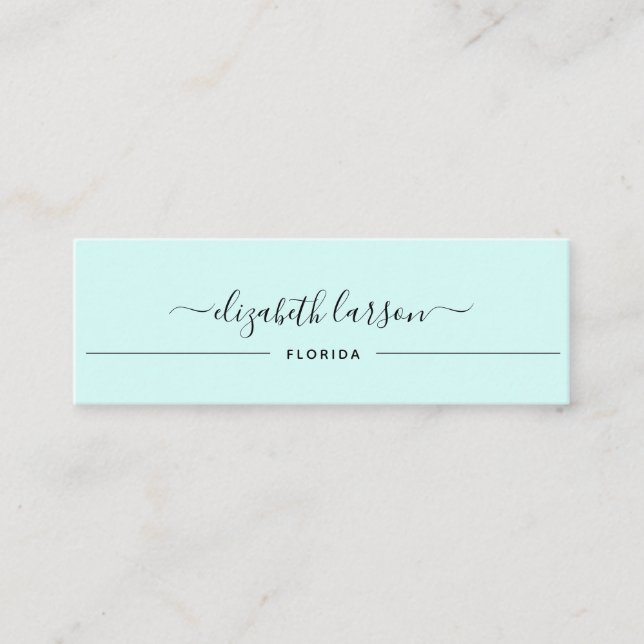 Tarjeta De Presentación Elegancia Sencilla Colección de Auriculación Verde (Anverso)