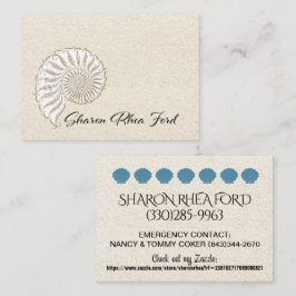 Tarjeta De Presentación Elegant Shell Calling Card / Contacts / Business