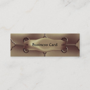 Tarjeta de Presentación Elegante Bronce Metal sobr