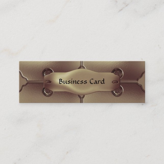 Tarjeta de Presentación Elegante Bronce Metal sobr (Anverso)