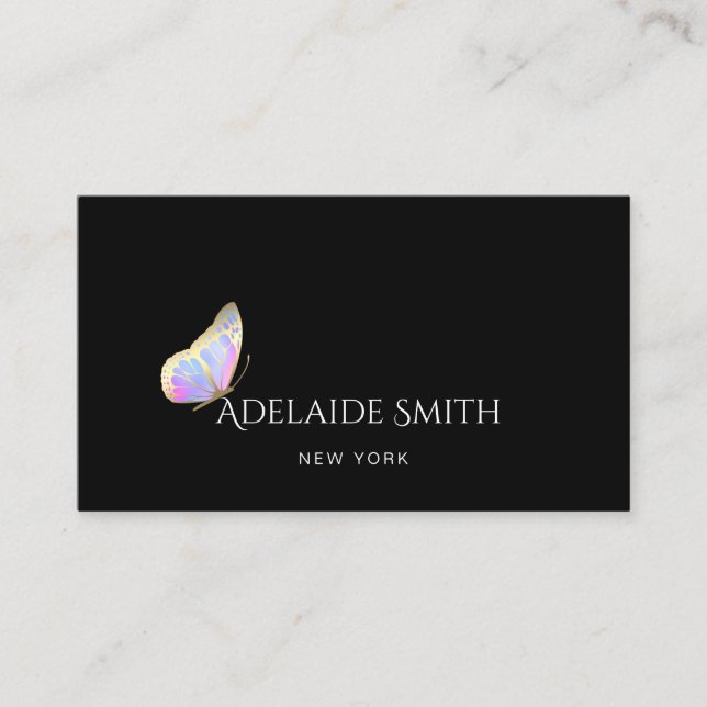 tarjeta de presentación elegante del logotipo de l (Anverso)