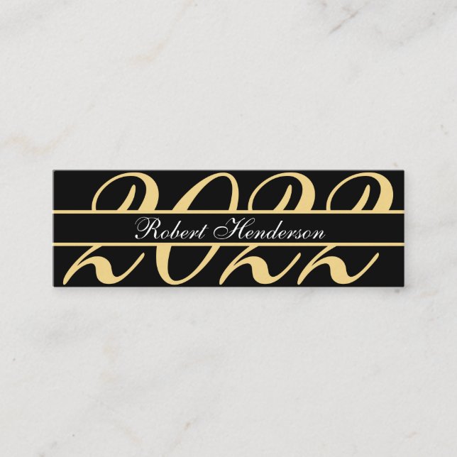 Tarjeta De Presentación Elegante graduación de inscripciones clásicas de o (Anverso)