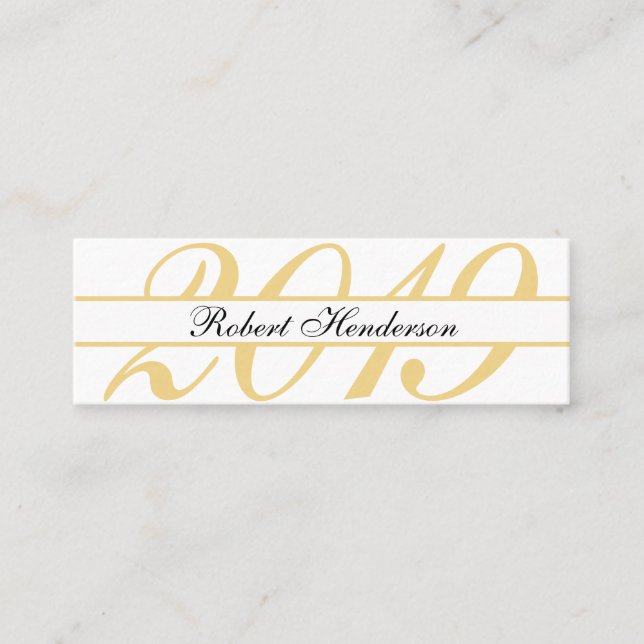 Tarjeta De Presentación Elegante graduación de inscripciones clásicas en b (Anverso)