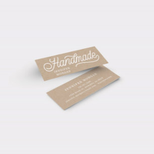 Tarjeta de presentación elegante Kraft de escritur