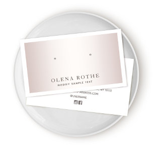 Tarjeta De Presentación Elegante pantalla de anclaje de borde blanco Rosa 