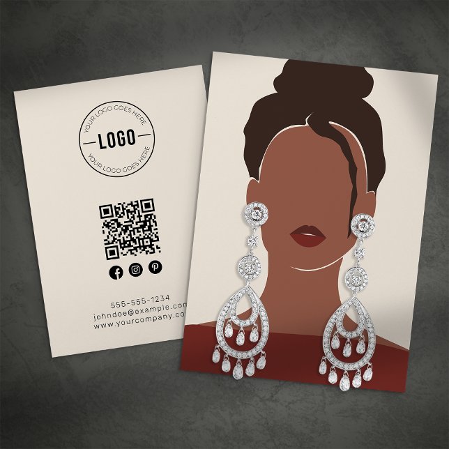 Tarjeta de presentación elegante para joyas (Subido por el creador)